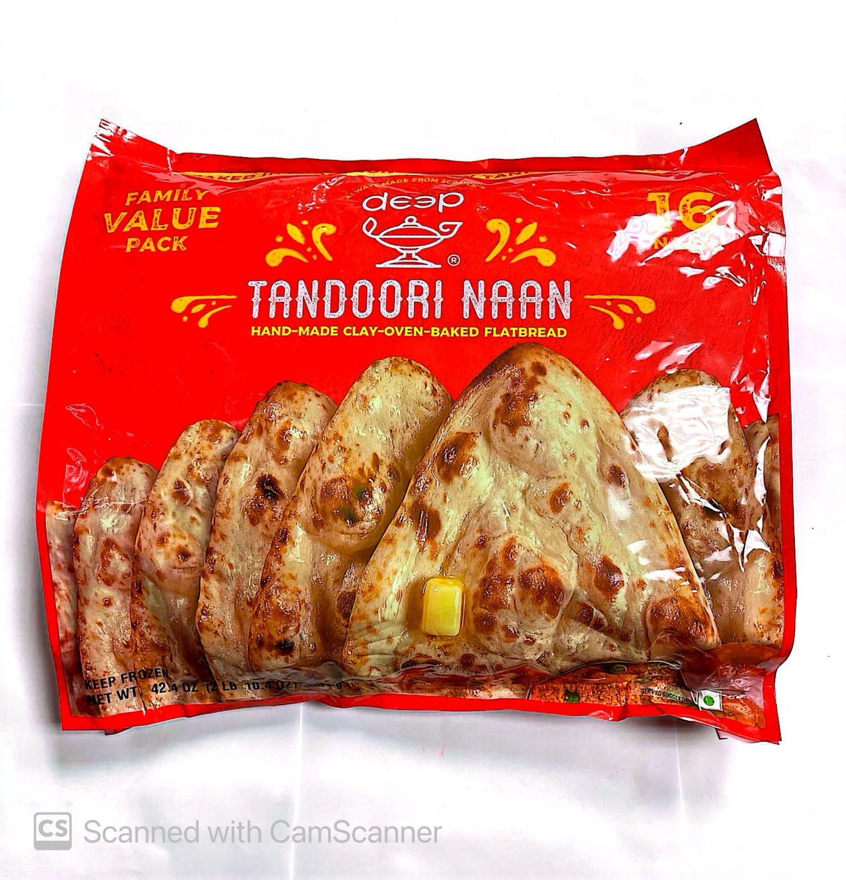 Deep Tandoori Naan Family Pack 16pk-48oz