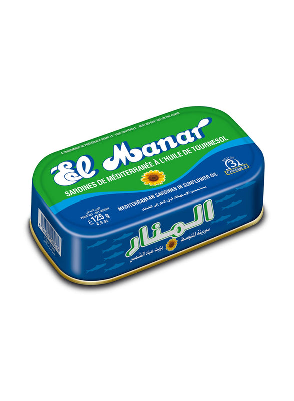 El Manar Sardines In Sunflower Oil 125g