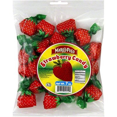 Marco Polo Strawberry Hard Candy, 7 oz