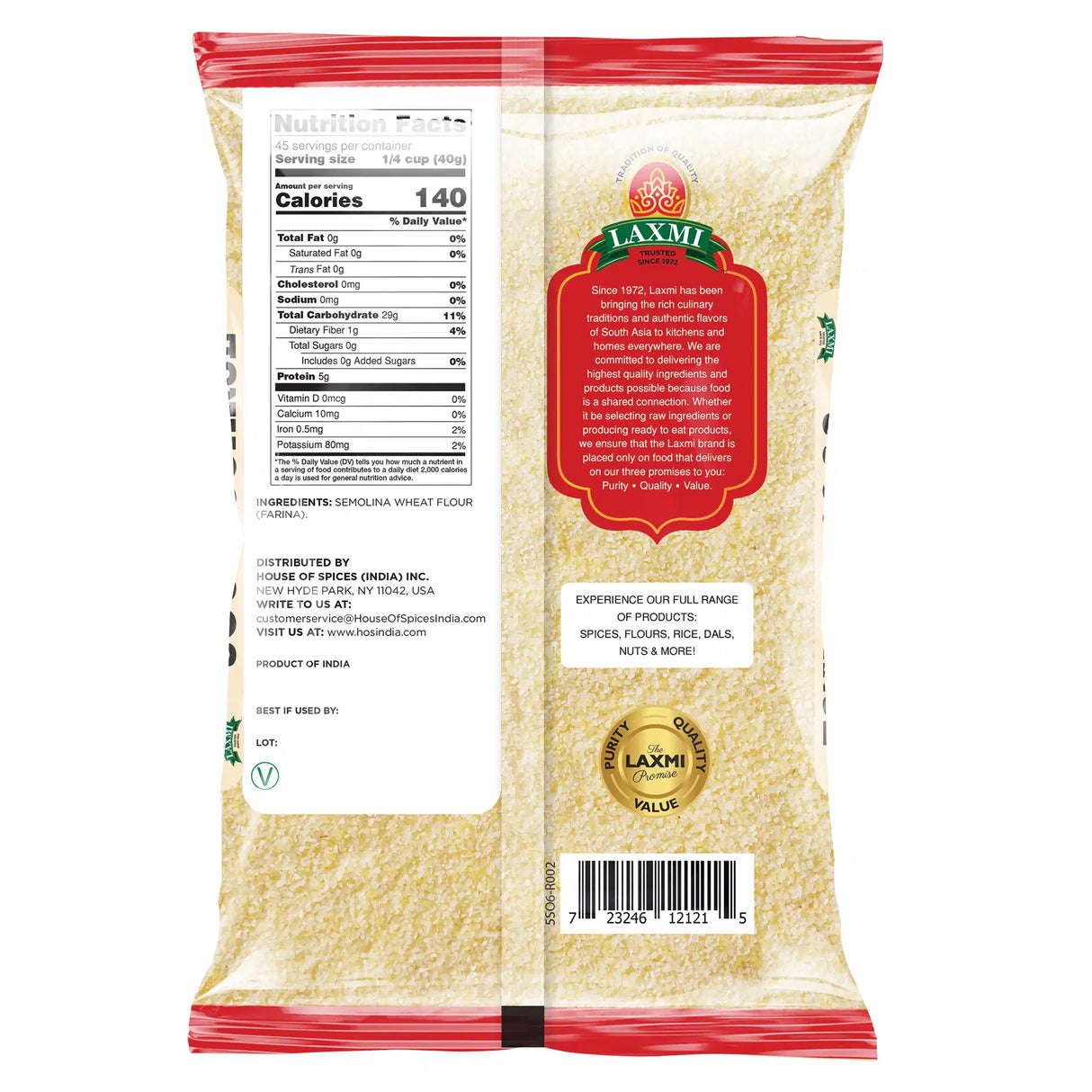 Laxmi Sooji Coarse 4lb