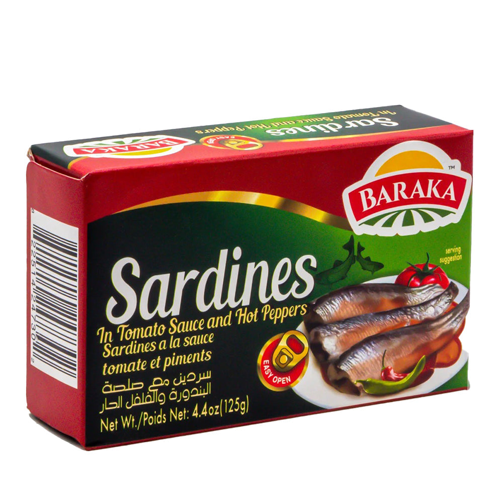 Baraka Sardines Tomato Sauce & Hot Pepper 4.4oz